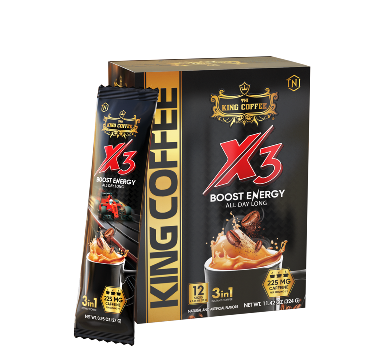 KING COFFEE Hoà tan 3IN1 X3 – Hộp 324 g (12 sticks x 27 g)_VE