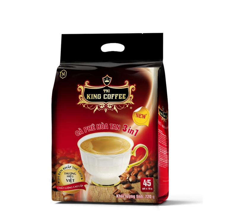 King coffee hòa tan 3in1 - Bịch 45 sachets x 16gr (V/V)