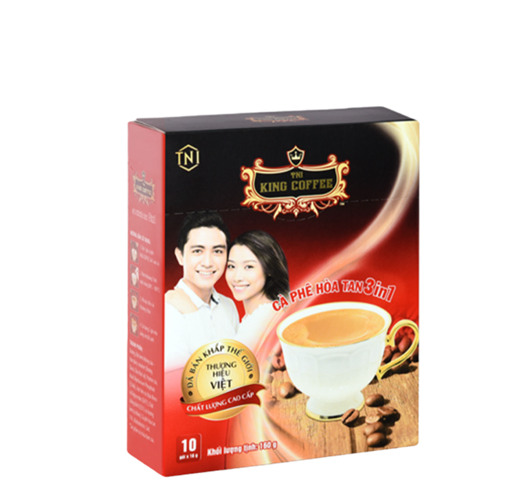 King coffee hòa tan 3in1 - Hộp 10 sticks