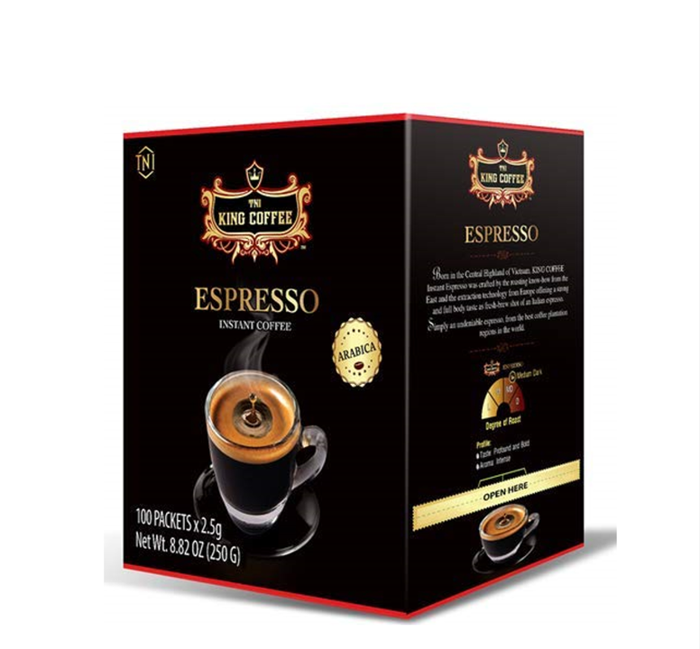 King coffee Espresso instant- Box 100 sticks (E/E) (12 boxes/CTN)