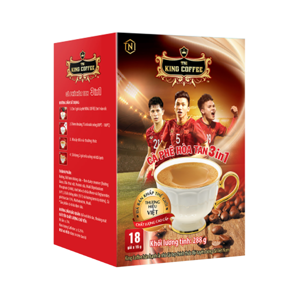 King coffee hòa tan 3in1 - Hộp 18 sticks