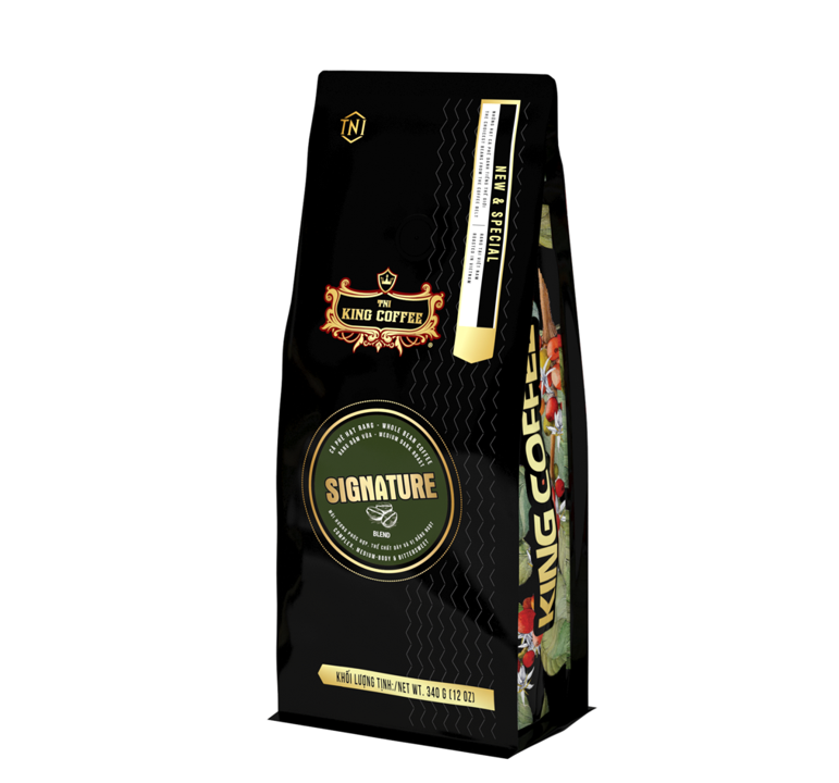 KING COFFEE Signature Blend Whole Bean Coffee 340g (E/E)