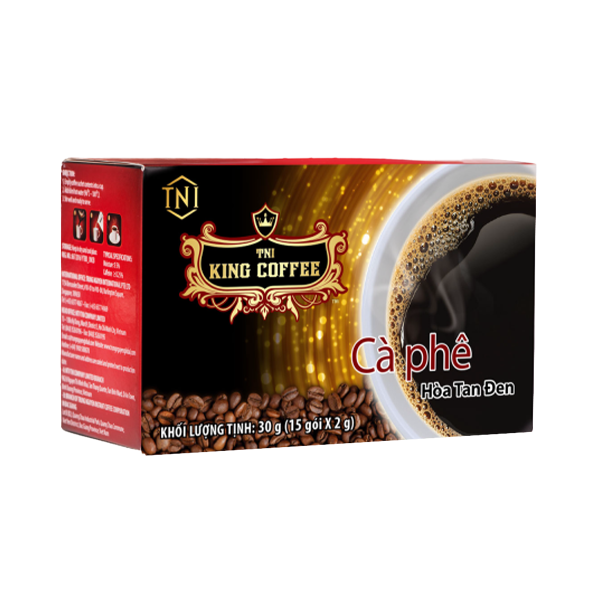 King Coffee - Instant Pure Black  Box 15 sachets (E/V)