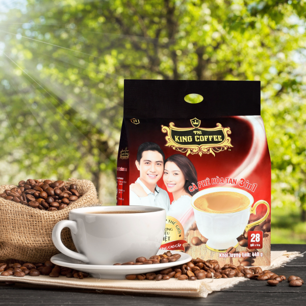 King coffee hòa tan 3in1 - Bịch 28 sachets