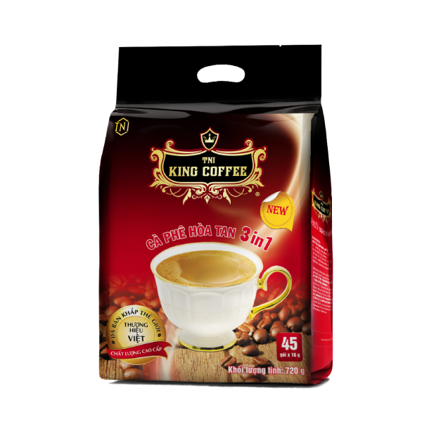 King coffee hòa tan 3in1 - Bịch 45 sachets