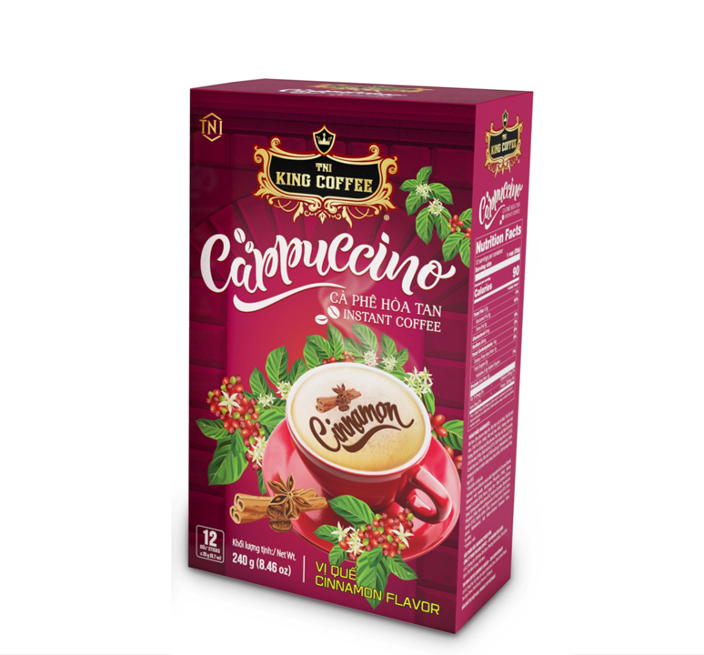 King Coffee Cappuccino Cinnamon-Box 12 sticks (E/V)