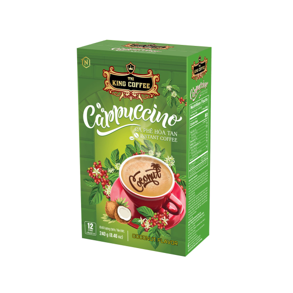 King Coffee Cappuccino Coconut-Box 12 sticks (E/V)