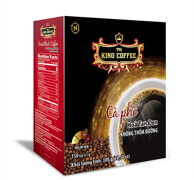 King coffee Pure black - Box 150 sachets (E/V)