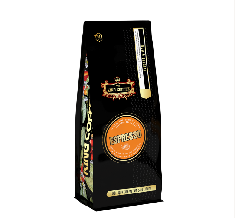 KING COFFEE Espresso Whole Bean Coffee 340g (E/V)